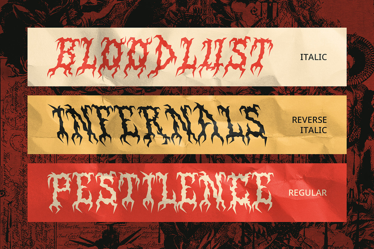 CS Snoring – Black Metal Font, a Blackletter Font by Craft Supply Co. (Photo 4 of 8)