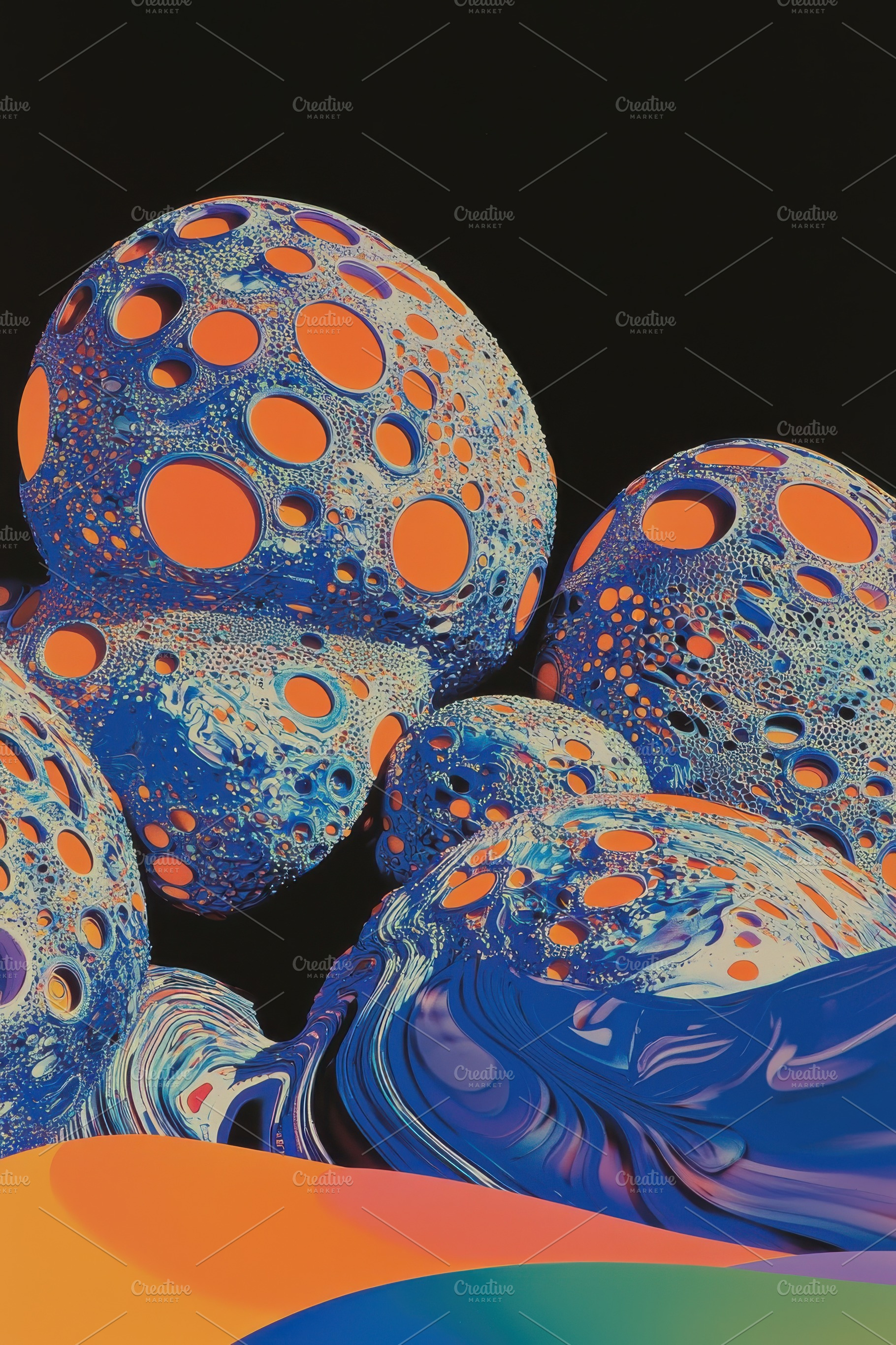 Retro-Futuristic Abstract Artwork, a Photo by Virgo Studio