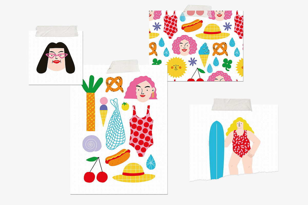 FUNNY SUNNY Graphics Bundle, an Illustration by Katerina Osa (Photo 8 of 19)