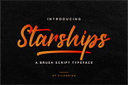 Starships a Brush Script Typeface, a Script Font by Vilogsign (Thumbnail 1 of 7)