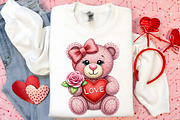 Faux Yarn Valentine Teddy Bear PNG, an Illustration by Canvas Craft (Thumbnail 6 of 6)