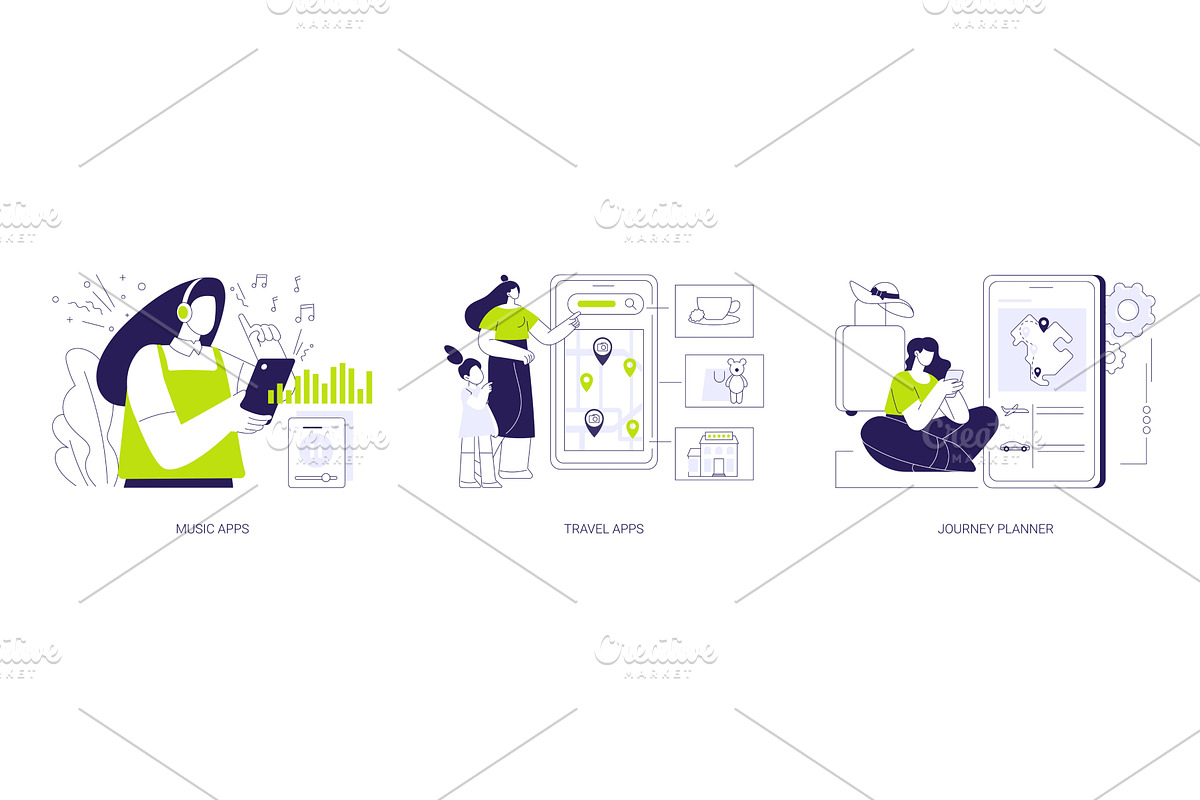Lifestyle applications abstract, a Technology Illustration by Visual Generation