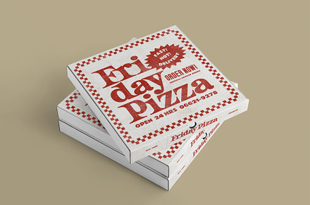 Pizza Box Mockup, a Cups & Container Mockup by eezo