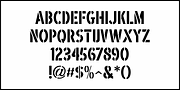 Easy Stencil JNL, a Font by Jeff Levine Fonts (Thumbnail 3 of 5)