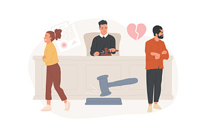 Judicial separation isolated concept, a Person Illustration by Visual Generation