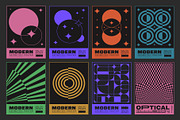 80 MODERN GEOMETRIC VECTOR POSTERS, a Texture Graphic by craftlove (Thumbnail 8 of 14)