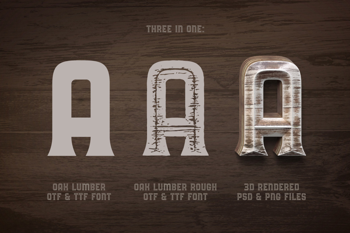 Oak Lumber Font preview 3