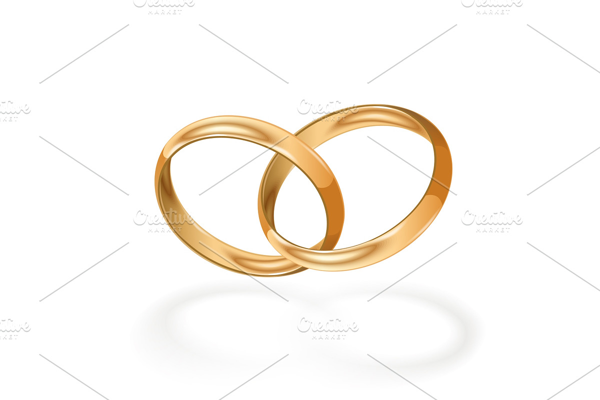 Gold wedding ring. Jewellery, an Illustration by Aleksangel