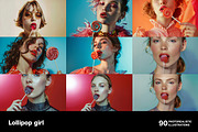 Lollipop girls. 90 images, a Person Illustration by Handmadefont (Thumbnail 9 of 16)