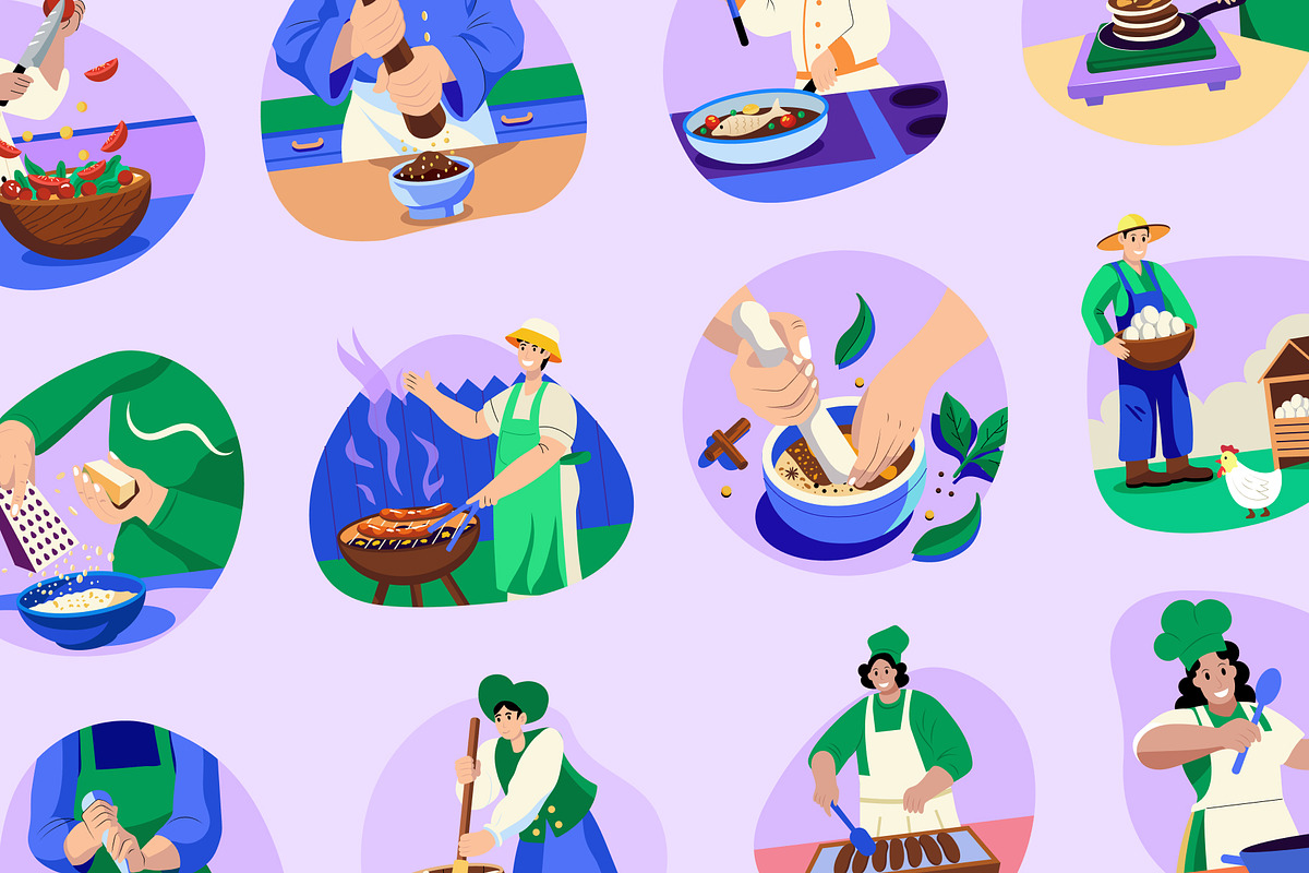 Animated Cooking Food Illustration, a Food Illustration by Creative Stall (Photo 4 of 5)