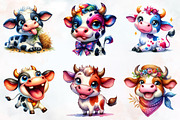 Funny Cow Sublimation Clipart, an Illustration by RobertsArt (Thumbnail 2 of 7)