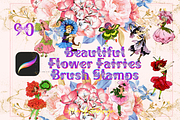 90 Beautiful Flower Fairies Brushes, a Brush Add-On by Manifesto Design Gallery (Thumbnail 1 of 21)