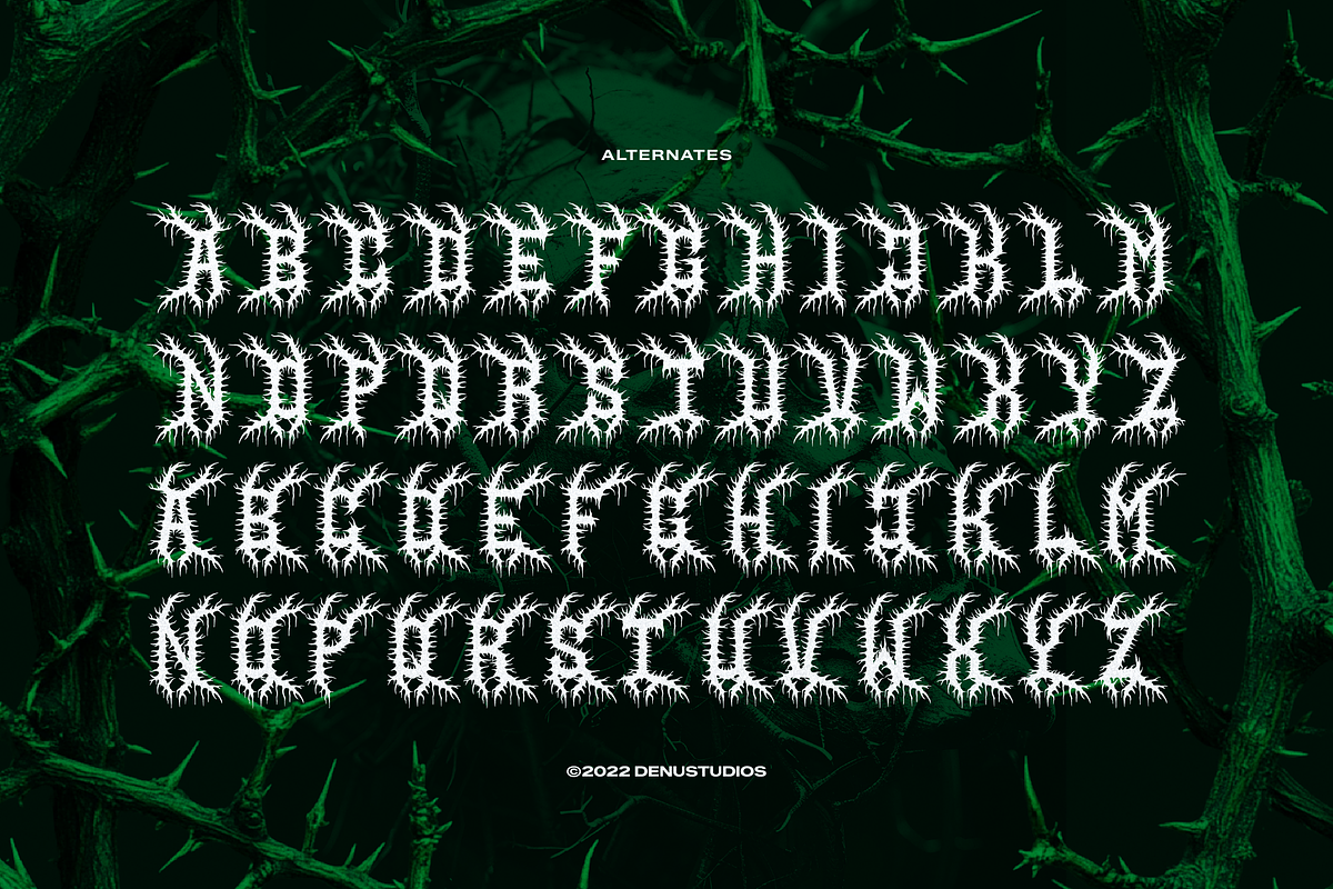 Rotspire | Black Metal Font, a Blackletter Font by Denustudios (Photo 11 of 12)
