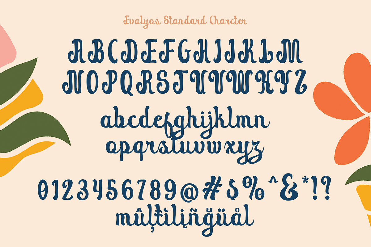 Evalyos Retro Font, a Script Font by madeDeduk (Photo 3 of 8)