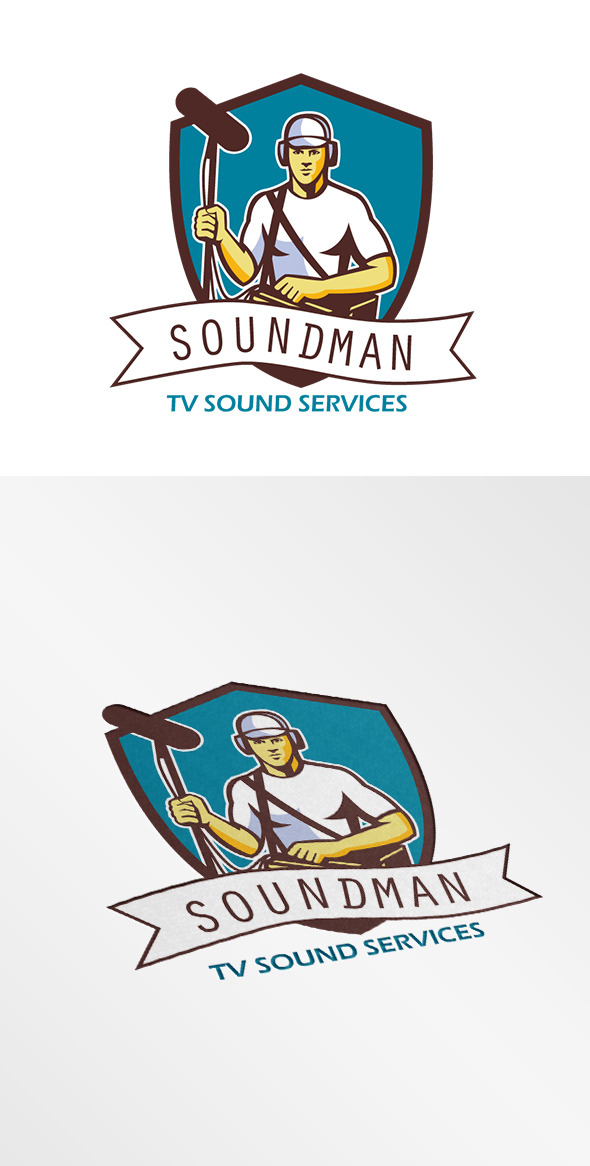 Soundman TV Sound Services Logo, a Branding & Logo Template by patrimonio