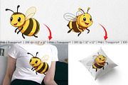 Smiling Bee Clipart, a Graphic by Artnoy (Thumbnail 3 of 5)