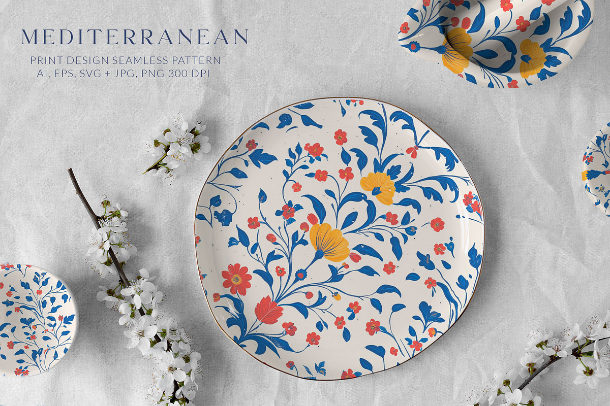 Traditional Mediterranean Pattern, a Pattern Graphic by Olya Creative (Photo 7 of 10)