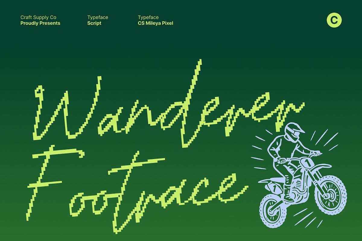 CS Mileya Pixel, a Script Font by Craft Supply Co. (Photo 5 of 8)