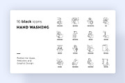 Hand Washing 32 Icons Set Hand Drawn, an Outline Icon by Marina Silence (Thumbnail 4 of 17)
