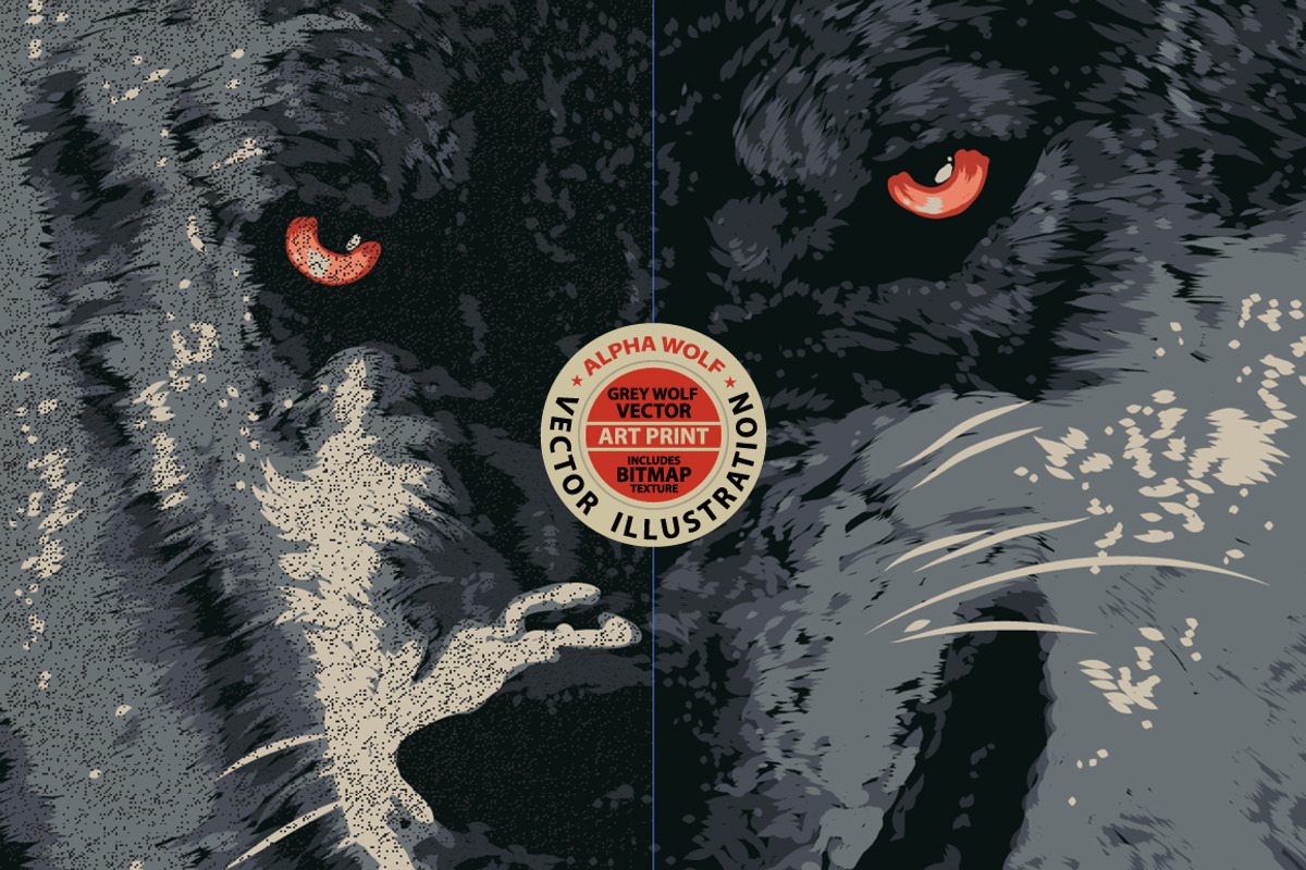 ALPHA WOLF - Vector illustration, an Animal Illustration by Artistic & Unique (Photo 6 of 12)