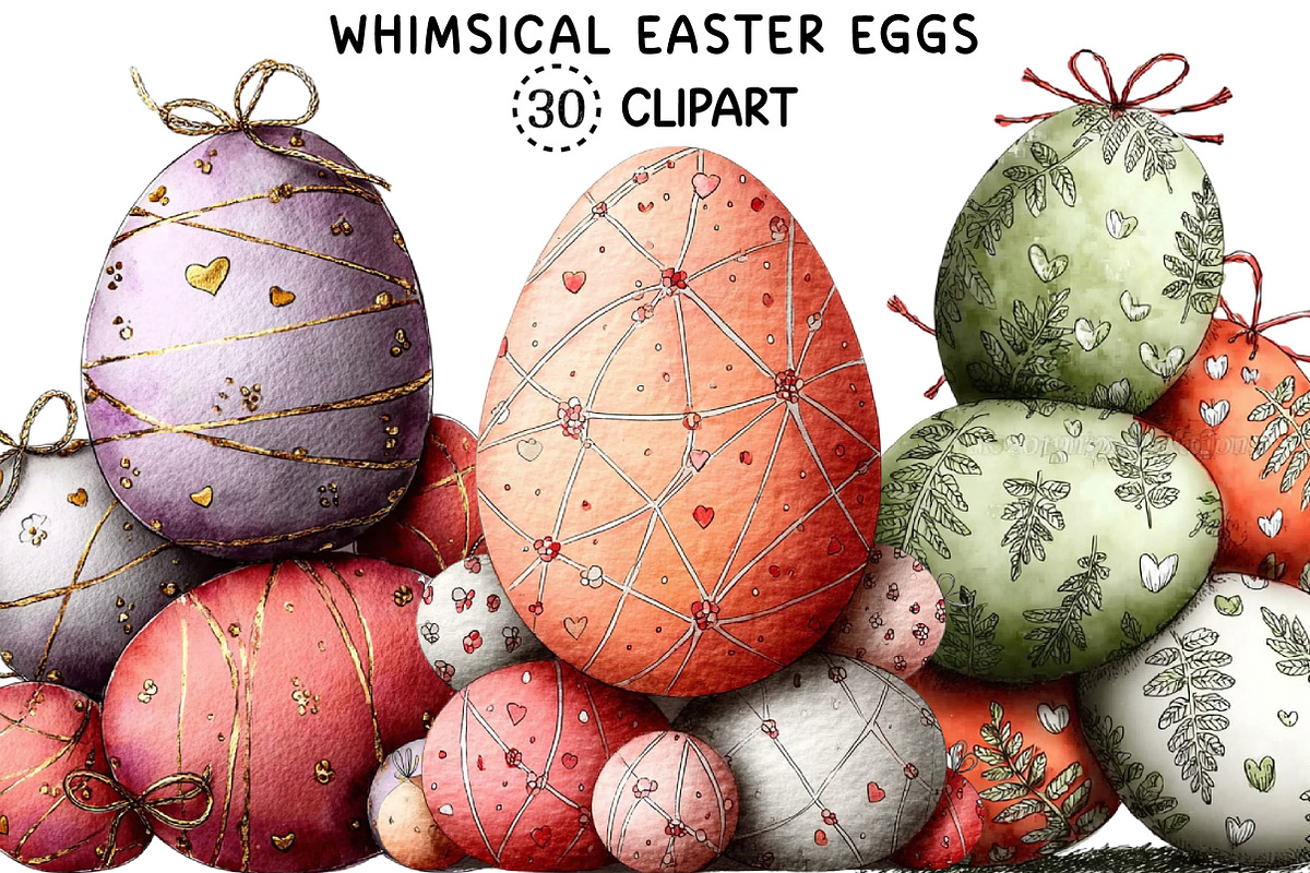 Whimsical Easter Eggs Png Clipart, an Illustration by Creative Art (Photo 1 of 8)