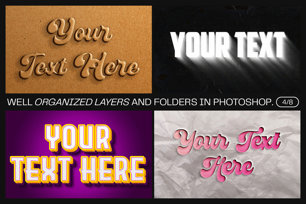 12 Text Effect Templates, a Layer Style Add-On by iDoodle Studio (Photo 4 of 6)
