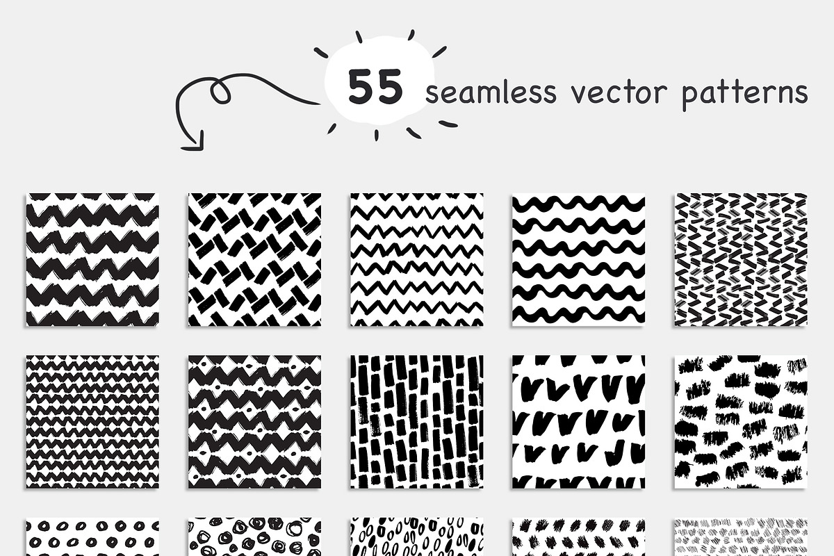 Hand-drawn patterns, a Pattern Graphic by Librebird (Photo 11 of 12)