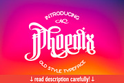 Phoenix gothic font, a Blackletter Font by NREY (Thumbnail 1 of 7)