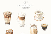 Coffee Aesthetic Watercolor, a Food Illustration by LiChu Art (Thumbnail 3 of 6)