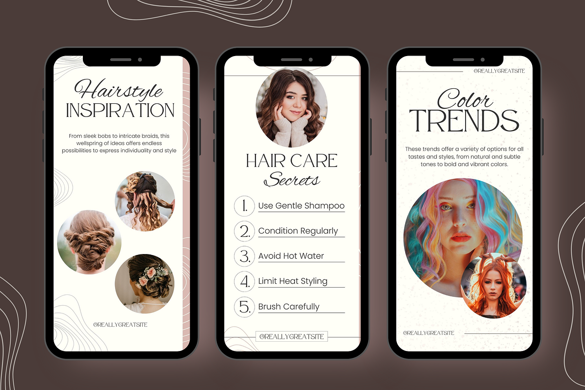 50 Hairstylist Instagram Stories, a Templates & Theme by TemplateCastleStore (Photo 3 of 9)
