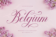 Belgium Script, a Script Font by Strong.co (Thumbnail 1 of 7)