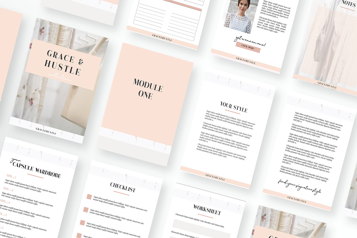 Grace & Hustle Workbook Canva Adobe, an Email Template by VanessaRyan.co (Photo 2 of 2)