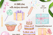 Happy Birthday Cute Animal clip art, an Animal Illustration by ekossa_art (Thumbnail 3 of 4)
