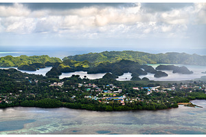 Aerial panoramic view of Koror, a Nature Photo by Leonid Andronov