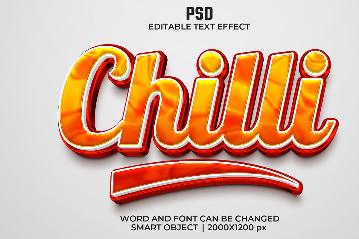 Chilli 3d Text Effect Style font, a Layer Style Add-On by bdrobin