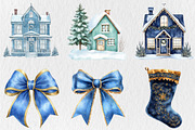 Blue Royalty Christmas Clipart, an Illustration by Rose Art (Thumbnail 2 of 4)