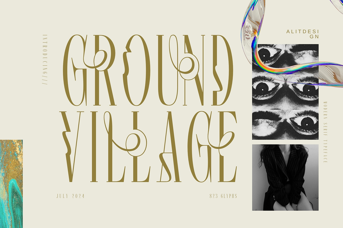 Ground Village Typeface, a Sans Serif Font by alit design (Photo 1 of 17)