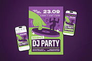 DJ Party Event Flyer Set, a Flyer Template by The Good Store (Thumbnail 1 of 2)