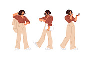 Business woman in various poses set, a Person Illustration by PaperTrident (Thumbnail 7 of 7)
