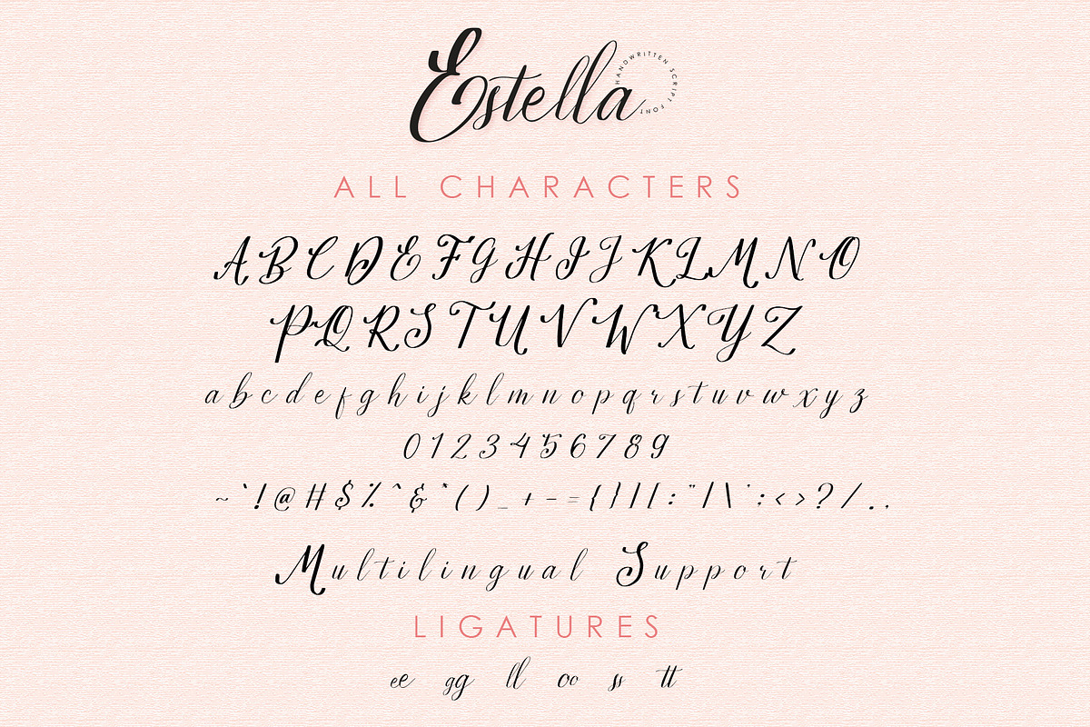 Estella - Handwritten Font preview 8