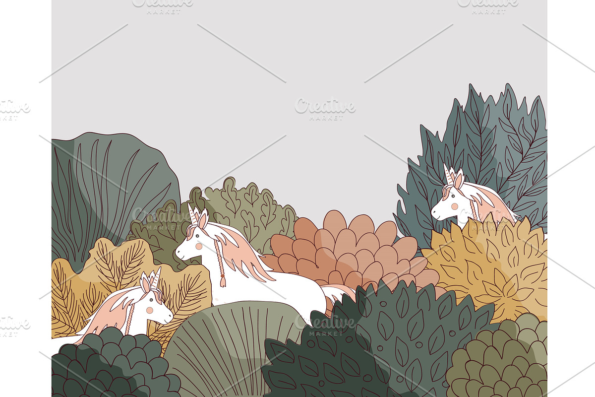 Doodle Autumn hand drawn forest and, an Animal Illustration by Toltemara