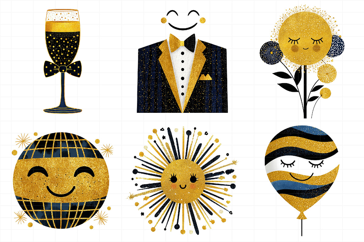 Cute New Year Clipart, an Illustration by Daily.Designs (Photo 5 of 5)