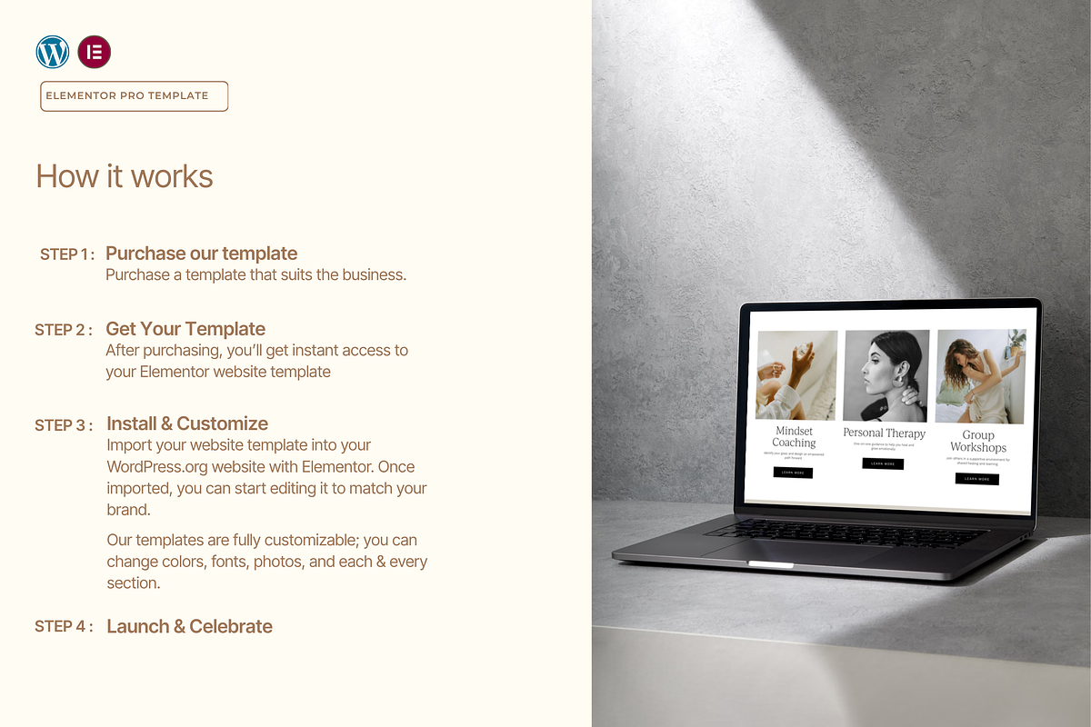 Coach, Wellness, Website Template, a WordPress Template by Web Template Market (Photo 5 of 9)