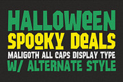 Maligoth Horror Fonts, a Sans Serif Font by 24Design Studios (Thumbnail 3 of 9)