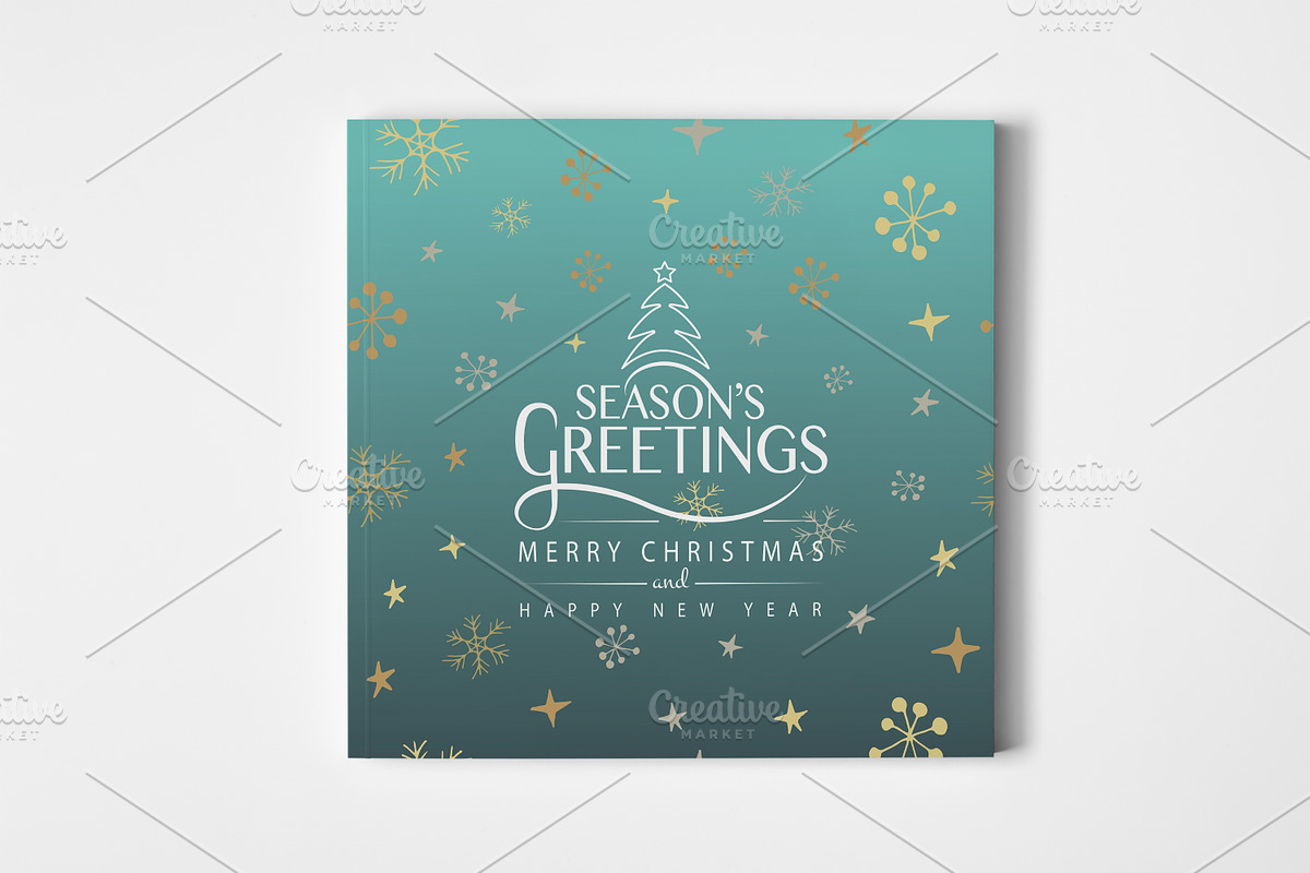 Season's Greetings Lettering, a Card Template by Svetlana Kurako