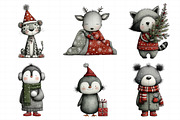 Christmas Animals Clipart, an Illustration by Daily.Designs (Thumbnail 3 of 5)
