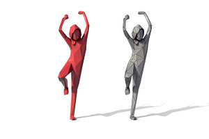 Low Poly Posed People Pack 6