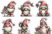 Whimsical Christmas Gnome Clipart, an Illustration by Libby Wishes (Thumbnail 3 of 6)