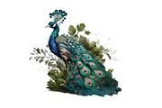 Watercolor Peacock Sublimation, an Object Graphic by Regulrcrative (Thumbnail 4 of 7)