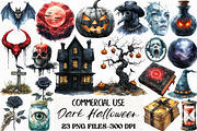Dark Halloween Sublimation Clipart, an Illustration by Craft Nest (Thumbnail 1 of 6)